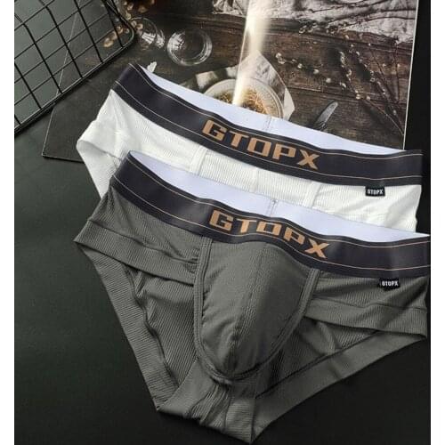 Sissy Panties Modal Sexy Men Bulge Pouch Briefs Breathable Underwear Bikini Underpants Sports Trunks Erotic Lingerie New 2021