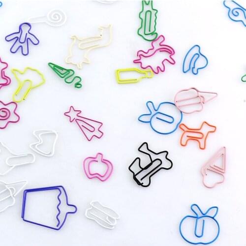 TUTU 30PCS/lot Kawaii random Shape Bookmark Clip Memo Clip Paper Clip Bookmark DIY Novelty Office Sales promotion H0185