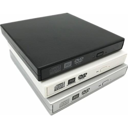External USB DVDROM DVDRW Burner Writer Optical Drive For Laptop Netbook Notebook PC white black silver