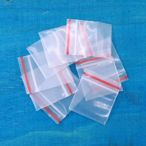 2*3cm Transparent clear plastic lock jewelry sample trial use sealed wrapping bags Earrings receive and gift packaging 100 pcs