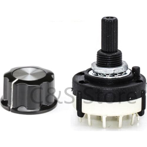 1 set RS26 1 Pole Position 12 Selectable Band Rotary Channel Selector Switch Band Selector With MF-A03
