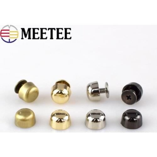 10/20pcs 8mm High Quality Rivet Screw For Bags Hardware Handbag Decorative Studs Nail Rivet Metal Buckles DIY Leather Craft