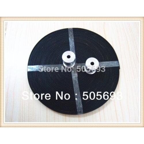 2pcs GT2 timing pulley and GT2 rubber timing belt 6mm width 5 meters sell by pack