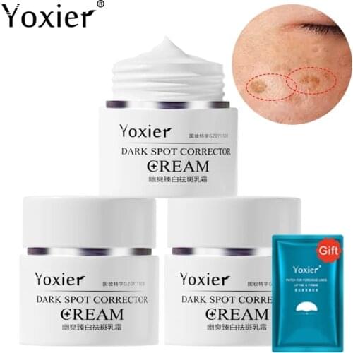 Yoxier 3Pcs Dark Spot Corrector Cream Moisturizing Remove Spots Sunburn Freckles Age Chloasma Arbutin Anti-Aging Skin Care 30g