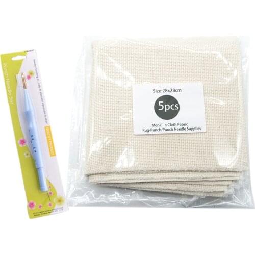 5pcs Monks Cloth Sewing Punch Needle DIY Embroidery Needlework Sewing Accessory