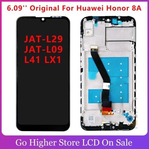 6.09 "Original For Huawei Honor 8A LCD JAT-L29 Display Touch Screen Digitizer JAT-L09 L41 LX1 For Honor 8A JAT-L29 LCD