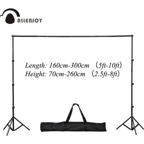 Allenjoy 3*2.6m/10*8ft Professional Photo Backdrops stand Background Support System 2 light stands + 1 cross bar + carry bag