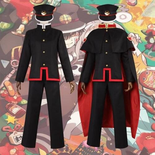 Anime Comic Jibaku Shounen Hanako kun Cosplay Costumes Hanako-kun Cosplay Costume School Uniforms Clothes Suits Men Black wears