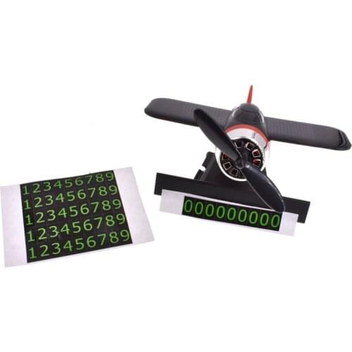 Solar Rotary Airplane Aromatherapy Car Creative Diffuser In-car Mobile Phone Number Plate Car Air Freshener Jewelry Decoration