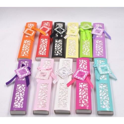 Free Shipping Luxurious Silk Fold hand Fan in Elegant Laser-Cut Gift Box +Party Favors/Wedding Gifts LX4259