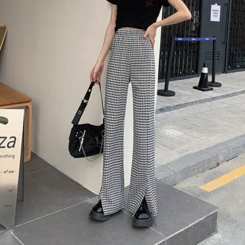 Cheap wholesale 2021 spring summer autumn new fashion casual Popular long women Pants woman female OLVy plaid pants Vy0315Y