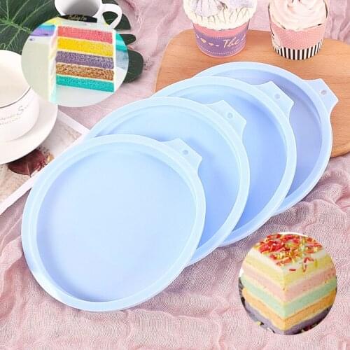 6 Inch Cake Mold Rainbow Mousse Layered Round Cake Pizza Baking Supplies Bakeware Silicone Mold Kitchen Accessories