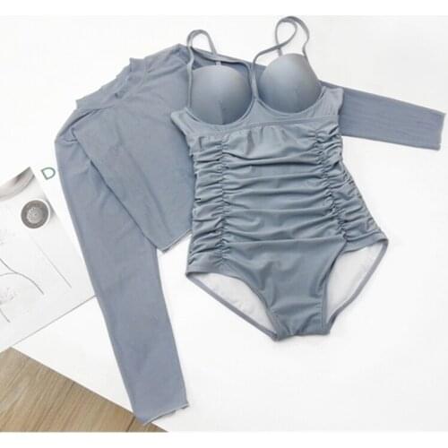 GLAUKE Sexy One Piece Swimsuit Women Swimwear Halter Ruffle Biquini Solid Black Thong Backless New Swimming Suit For Women