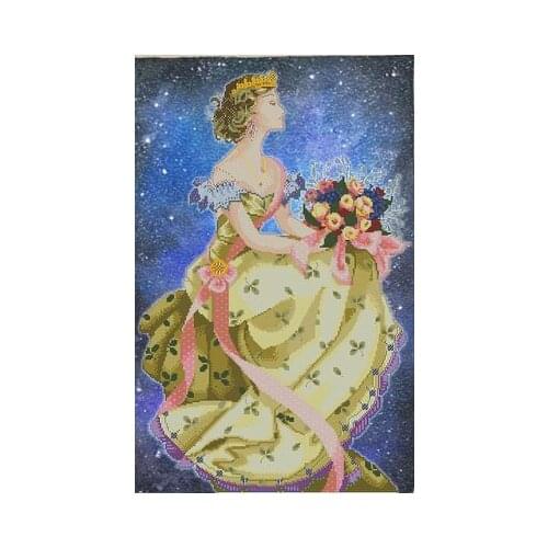 Artistic 25-MD hand-dyed hand cross-stitch cloth with beaded metal thread cross-stitch kit MD angel styles cross stitch