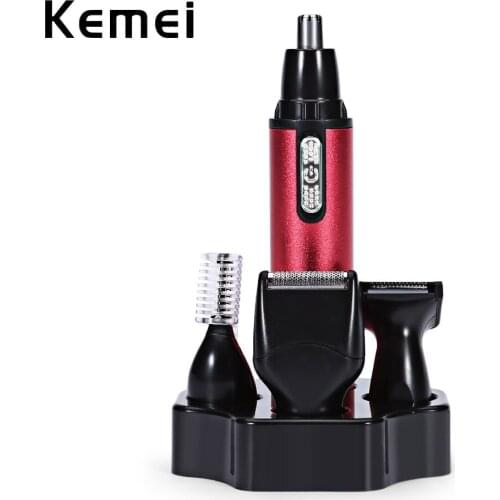 Kemei KM-6620 4 in 1 Battery Ear Hair And Nose Trimmer Men Trimer For Sideburns Hair Cut Eyebrow Trimmer For Women And Men