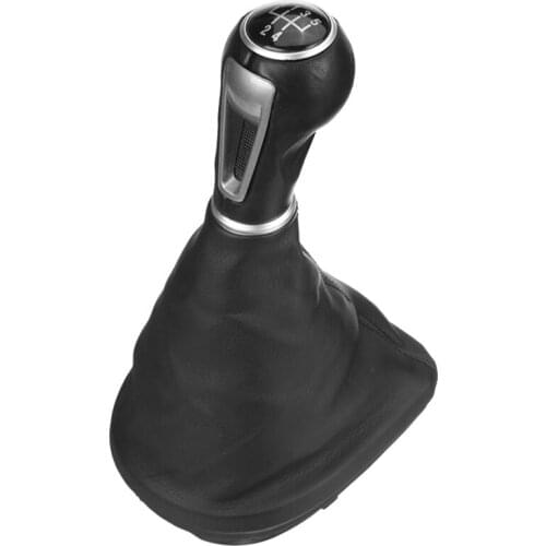 Car Leather Gear Shift Knob Frame Gear Lever Dust Boot Cover for Seat Leon II/Toledo III Altea XL
