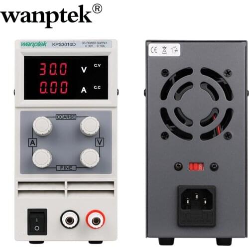 Wanptek KPS3010D DC Lab switching DC Power Supply 15V 30V 60V 120V 3A 5A 10A AC115V-230V display 0.01A Adjustable Power Supply