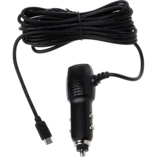 Micro USB Port 5V 2A Car Charger Adapter For Car DVR Vehicle Charging w/3.5m Cable