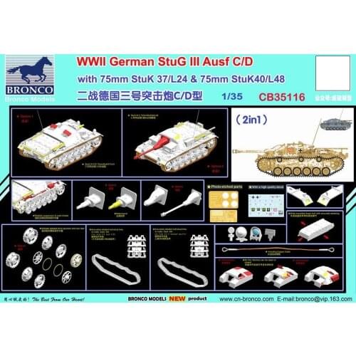 Bronco CB35116 1/35 WWII German StuG III Ausf C/D (2 In 1) Model Kit