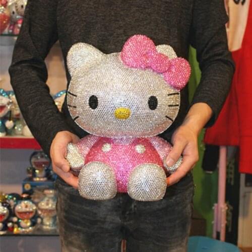 Multi-color Big Kitty Piggie Bank Cute Piggy Bank Coin Saving Box Home Decor Figurines Cartoon Cat Miniatures Money Saving Box