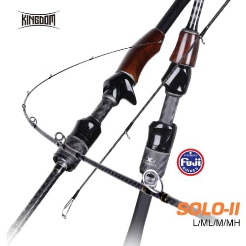Kingdom Solo II Fishing Rods And Reel Seat Spinning Casting Pole FUJI Accessories Feeder Rod L/ML/M/MH Bass Carp Rod For Fishing