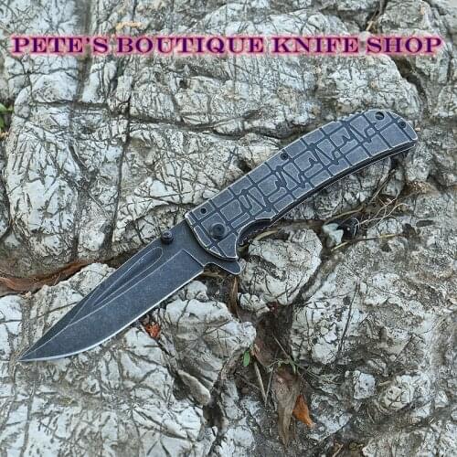 R Selected DPX Steel Blade Folding Knife, Outdoor Portable Tactical Little Knife,Hunting Knife Camping Self-Defense Pocket Knife