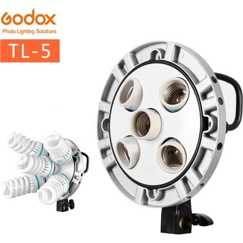 Godox TL-5 5 in1 Bulb Head Multi-Holder Tricolor Continuous Light Camera Photography Lighting