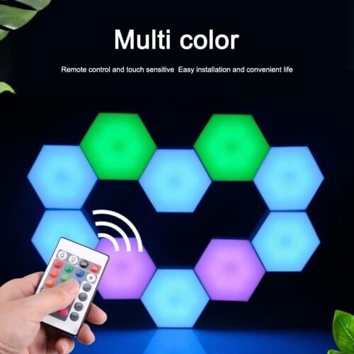 LED Hexagonal Wall Lamp Bedroom Decor Night Light Touch Sensor Quantum Lamps for Home Decoration Honeycomb Lights Night Lamp
