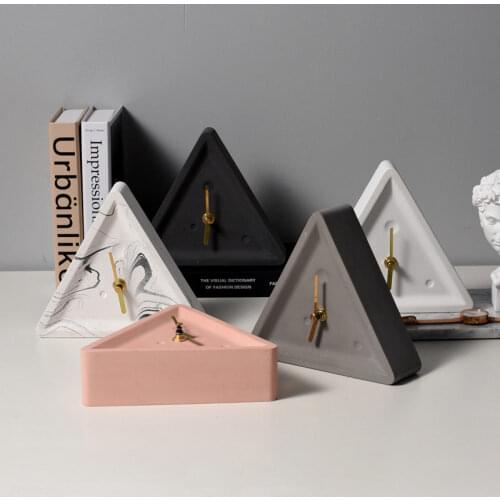 Nordic Style Vintage Home Decoration Ornaments Cement Table Clock Concrete Desk Clock masa saati настольные часы reloj mesa