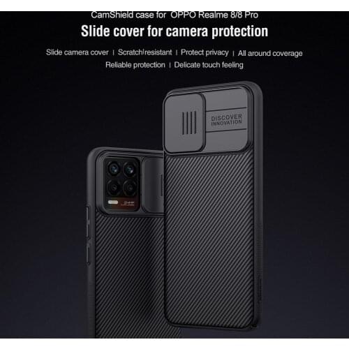 Camera Protection Case for Realme 8 Nillkin Slide camera Protection Cover For Realme 8 Pro Lens cover back Case