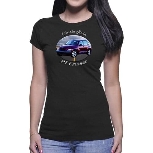 Chrysler Pt Cruiser Classic Ride Women`S Dark T-Shirt 2019 Hip Hop T Shirt 100% Cotton Short Sleeve T Shirt