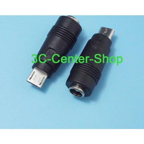 1 PCS 5.5 x 2.1 mm female to Micro USB male DC Power Connector Adapter Converter 5.5*2.1 to Micro USB