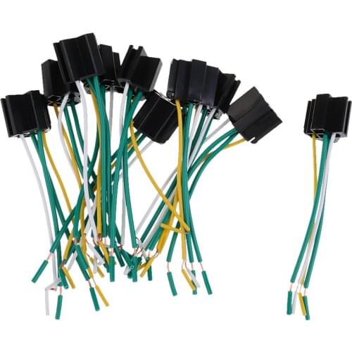 10 Pieces 12V/24V 40A/80A 4Pin Wire Relay Socket Harness Connector for Car Truck