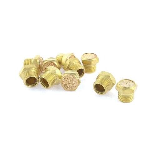 10 x Solenoid Valve Pneumatic Filter Noise Silencer 12.4mm Male Thread