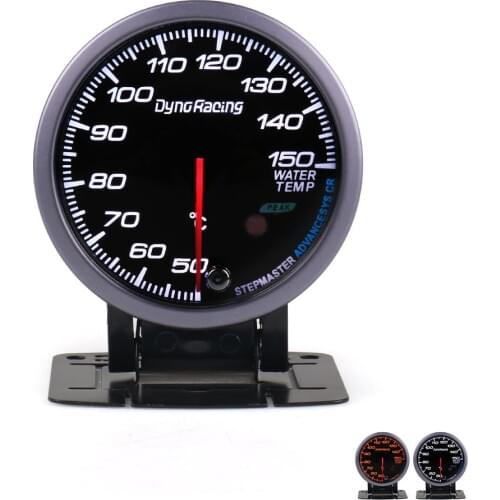 Dynoracing 60MM Black Face Car Water Temperature Gauges 50-150C Water Temp Sensor With White & Amber Lighting Car meter Gauge