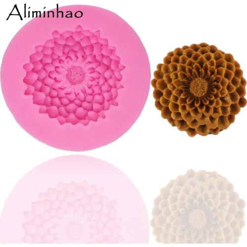 B0744 Mini chrysanthemum flower for DIY Cake Silicone mold chocolate fondant cake decorating tools baking