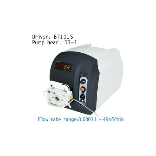 BT101S DG6-1(6rolls) Micro Low Flow Speed Peristaltic Pump Lab Industrial Instrument Dosing Pump Fluid 0.00016 to 26ml/min
