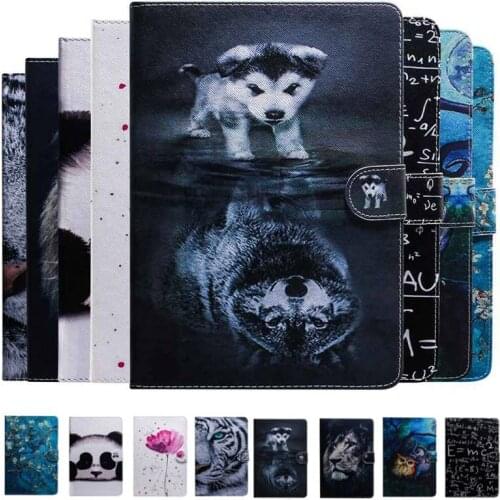 Tiger Lion Pug Pu Leather Stand Cover Case For Apple IPad Mini 1 2 3 4 5 7.9 Inch Fundas For Ipad Mini5 Mini4 Mini3 Mini2 Tablet