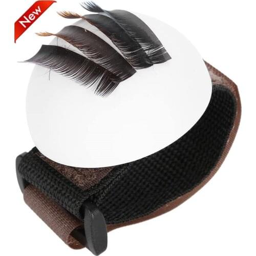 New Eyelash Holder For Eyelash Extension Round Pallet Holder Premade Volume False Lashes Stand with Wrist Strap Makeup Tool