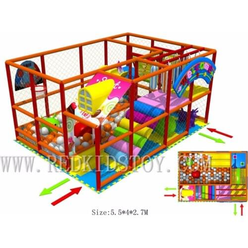 EU Standard CE Certificated Eco-friendly Play-zone Indoor Playground HZ-7829B Fast Delivery