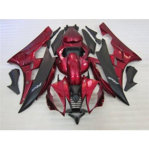 Injection molding fairing kit for Yamaha YZF R6 06 07 wine red black fairings set YZFR6 2006 2007 FS04