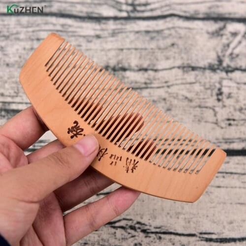 1Pcs Eco Friendly Wood Hair Brush Massage Comb Close Teeth Anti-static Head Massage Hair Care Wooden Tool