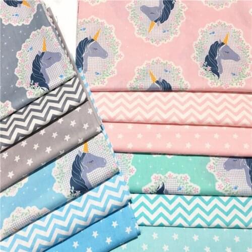 Pretty Unicorn Cotton Fabric Infant Baby Bedding Patchwork fabric tecido quilting bedzee crafts material sewing tissue