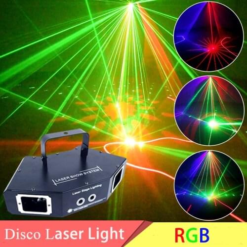 4 lens laser light RGB full color beam projector DMX control DJ Disco party scanner laser lights patterns effect stage lighting