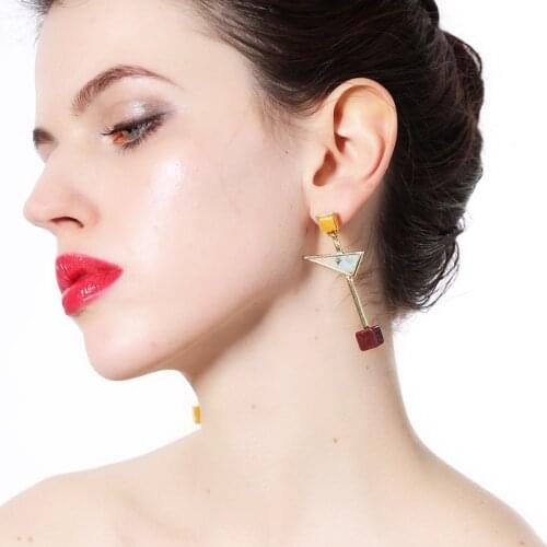 Fashion Long Classical Trendy Vintage Joays Geometry Natural Stone Dangle Earrings For Women Bridesmaid Gift Jewelry Accessories
