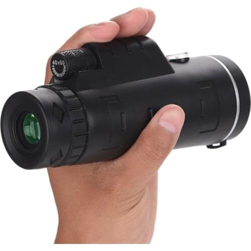 40x60 Monocular Telescope with Universal Phone Mount and Tripod and Compass Night Vision Monoculars for Birdwatching