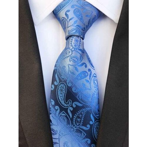 New Design Men Fashion Paisley Floral Tie High Quality Jacquard Woven Necktie Personality Cravat