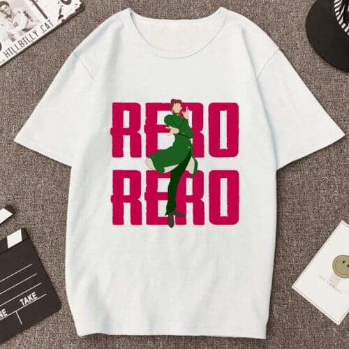 New Style Jojos Bizarre Adventure Vintage Womens Manga T-shirt Kakyoin Noriyaki Harajuku Streetwear Cotton Japan Anime Shirt