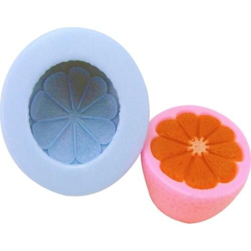 Orange Silicone Molds For Soap Cake Pudding Jelly Dessert Chocolate Mould Lemon Plasticine Soft Clay Candle Mould S0092CZ