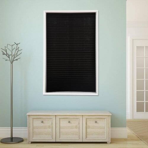 Pleated Paper Curtain Light Filtering Adhesive Inside Mount Cordless Cellular Shade GQ